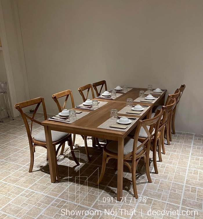 bàn ăn 10 ghế giá rẻ