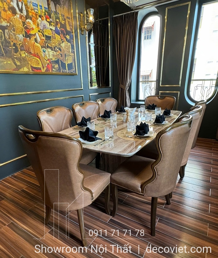 bàn ăn tân cổ điển 8 người