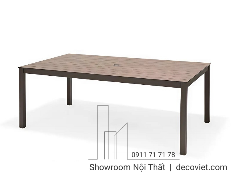 bàn mặt gỗ chân nhôm đúc cao cấp