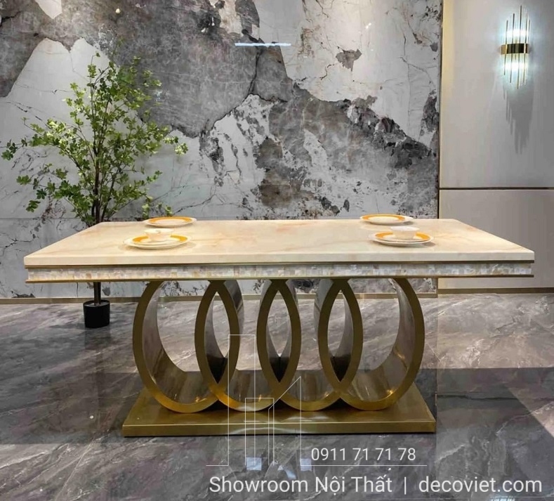 bộ bàn ăn tân cổ điển luxury