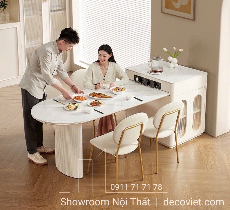 đảo bếp kết hợp bàn ăn