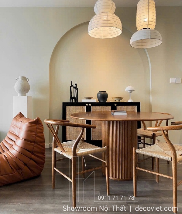 bàn ăn tròn 4 ghế hiện đại