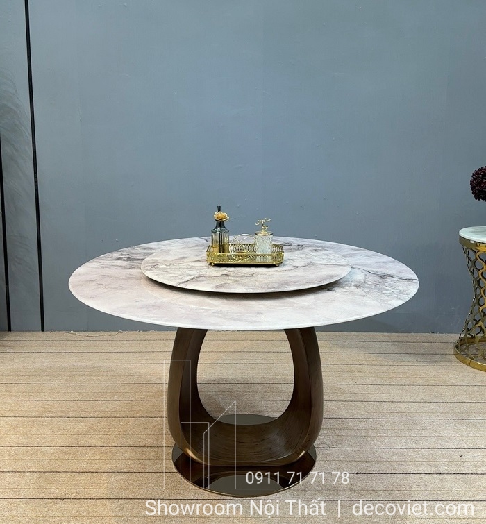 bàn ăn tròn 4 ghế tân cổ điển