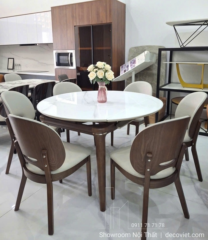 Bàn ăn tròn gấp gọn thông minh 2879S tiết kiệm diện tích cho chung cư