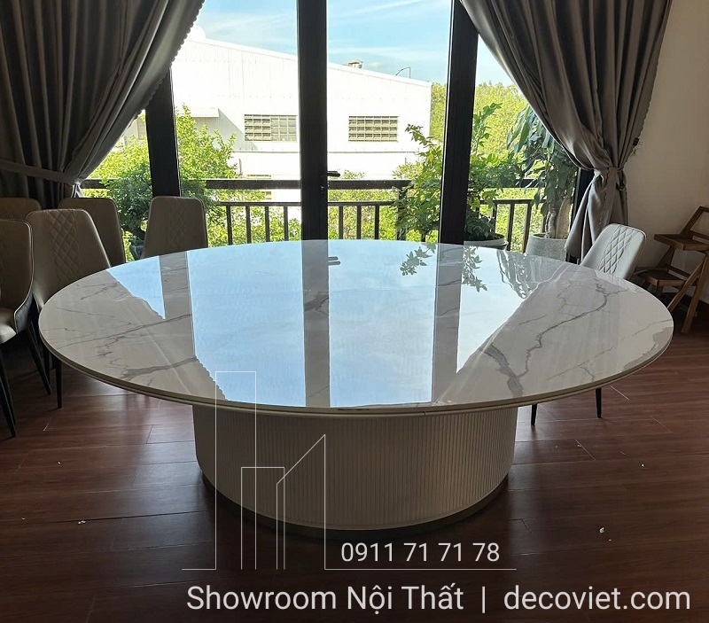 Bàn Ăn Tròn Mặt Đá 16 Ghế