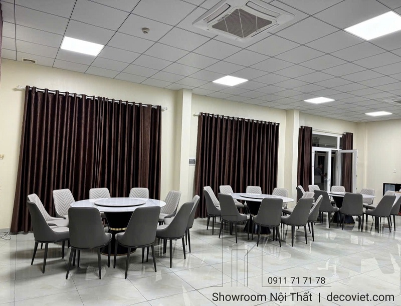 bàn ăn tròn xoay nhà hàng 10 người