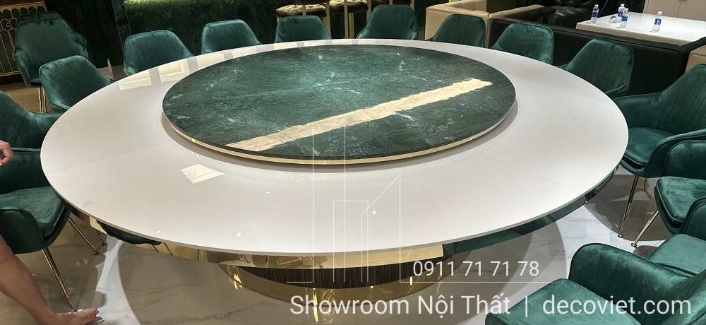 bàn ăn tròn 18 ghế cao cấp