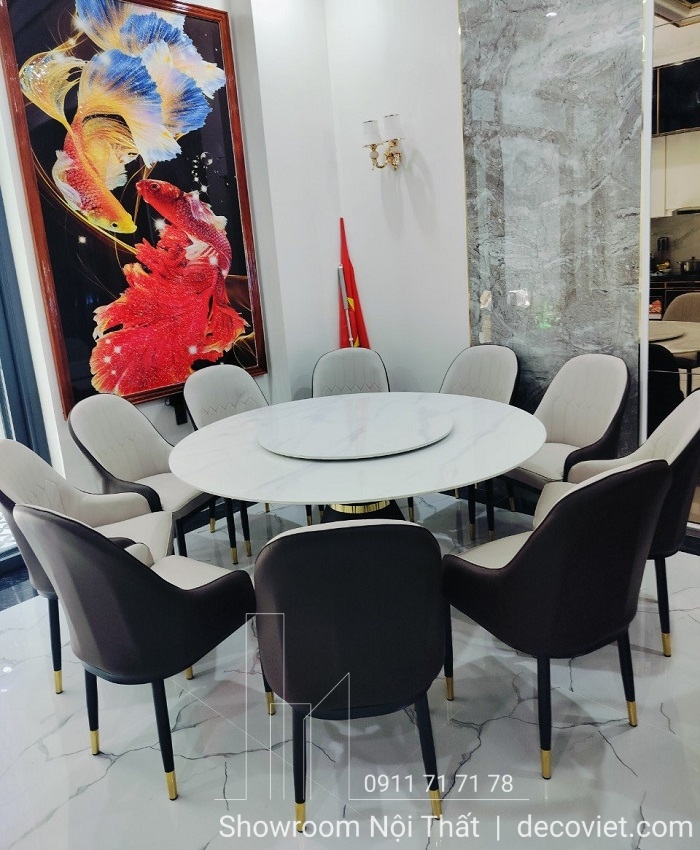 bộ bàn ăn tròn 10 ghế