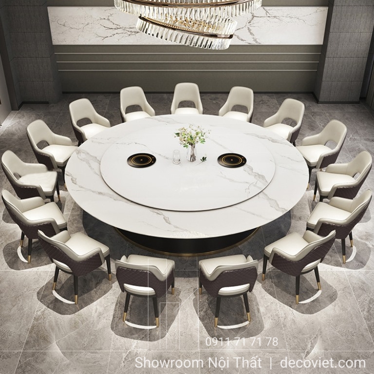 Xưởng sản xuất bàn ăn tròn 20 người cho nhà hàng, hội nghị, gia đình