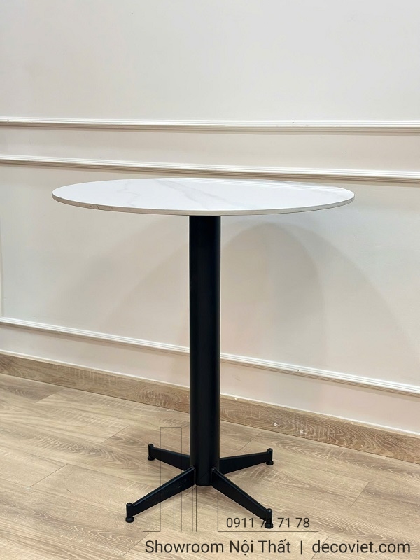 Mẫu bàn cafe mặt đá bền bỉ, dễ vệ sinh, thiết kế sang trọng