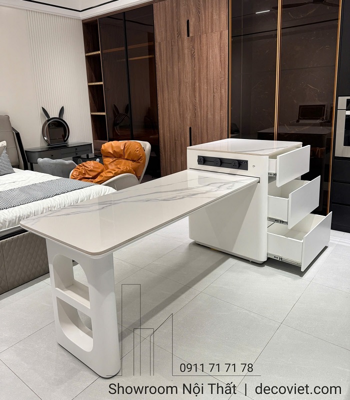 Bàn đảo bếp đẹp kết hợp tủ ngăn kéo tiện lợi