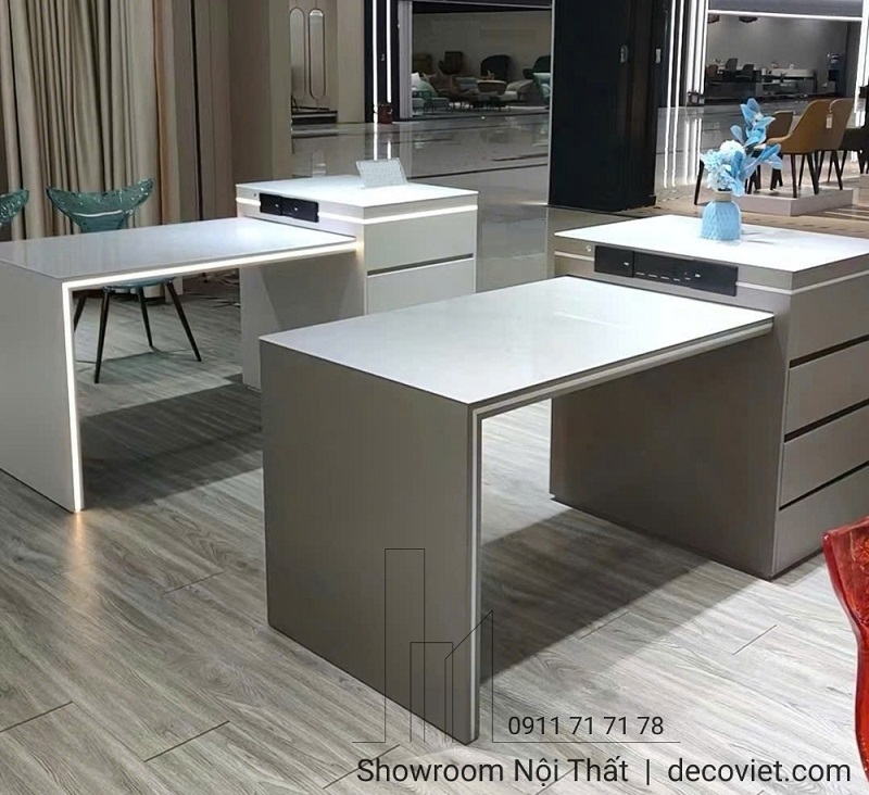 Bàn đảo bếp mặt kính hiện đại 2209S tại showroom DecoViet