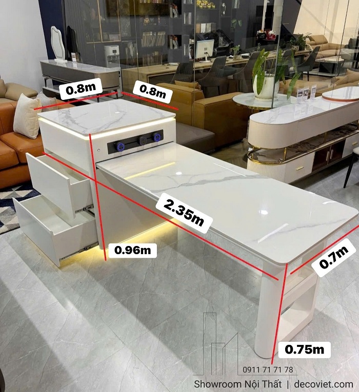 bàn đảo bếp có hộc tủ lưu trữ tiện nghi cao cấp