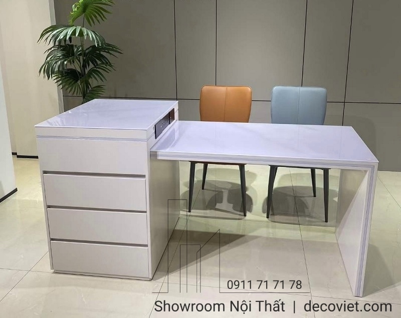 bàn đảo bếp kết hợp bàn ăn kéo dài