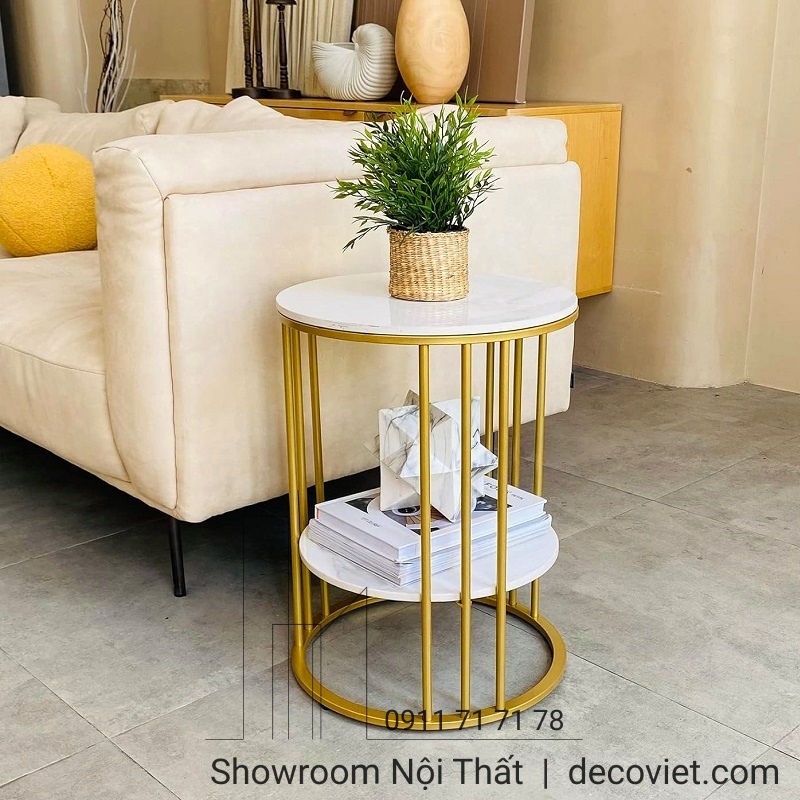 Bàn Decor Hiện Đại 1231S không chỉ đẹp mắt với thiết kế tối giản, mặt đá tròn sang trọng mà còn cực kỳ tiện dụng