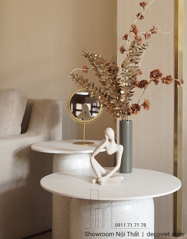 bàn decor phòng khách hiện đại mang đến không gian cao cấp