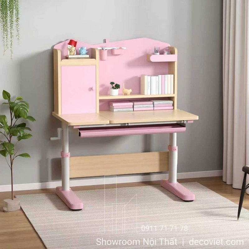 bà ghế học sinh màu hồng cho bé gái