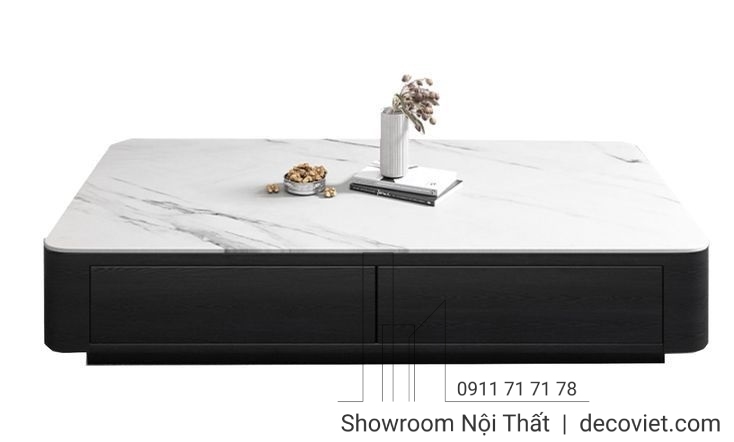 Mẫu bàn sofa mặt đá chữ nhật thiết kế tinh tế tại Nội Thất DecoViet
