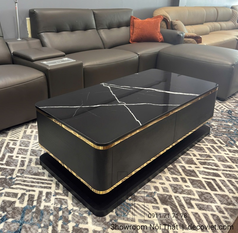 Mẫu bàn sofa mặt đá đen 481S phong cách hiện đại cao cấp