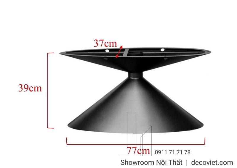 Mẫu bàn trà oval mặt đá dễ phối sofa chung cư nhà phố