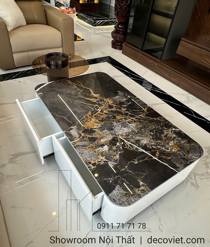bàn sofa mặt đá phòng khách