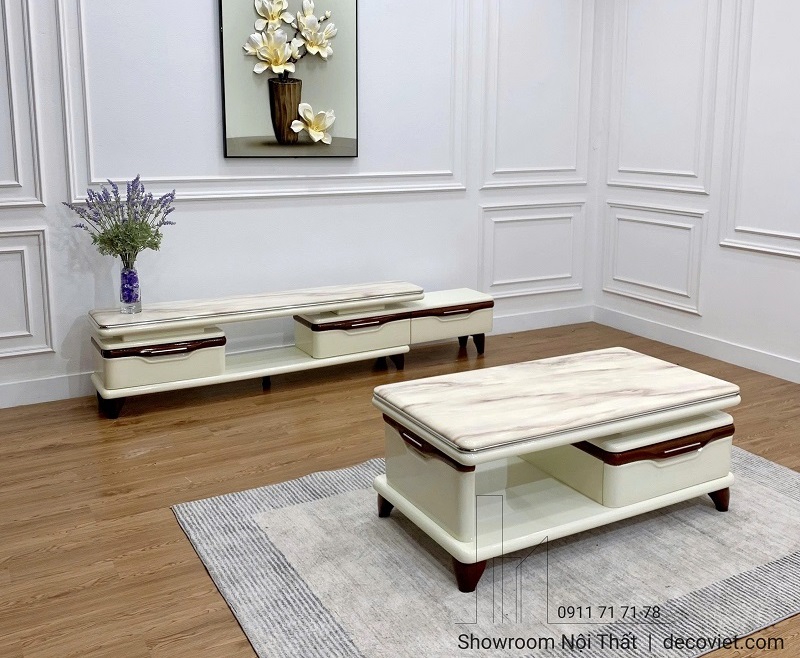 Bàn Sofa 360S nhập khẩu, mặt đá vân tự nhiên sang trọng tiện nghi