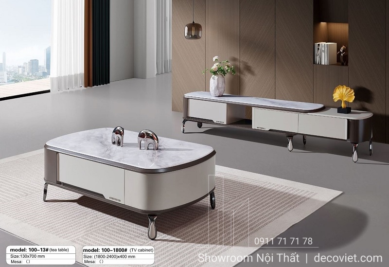 bộ bàn sofa kệ tivi sang trọng