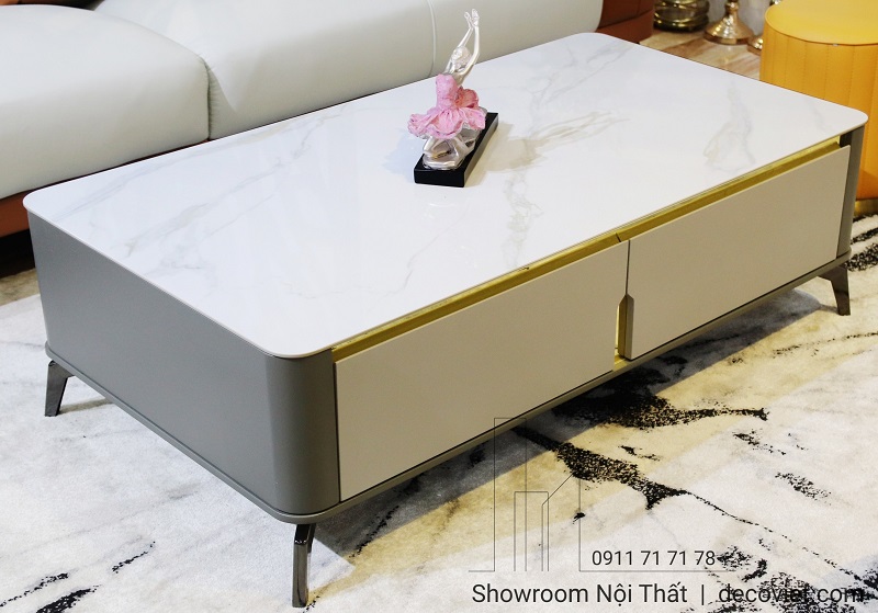 bàn sofa nhập khẩu cao cấp 145S mặt đá phòng khách