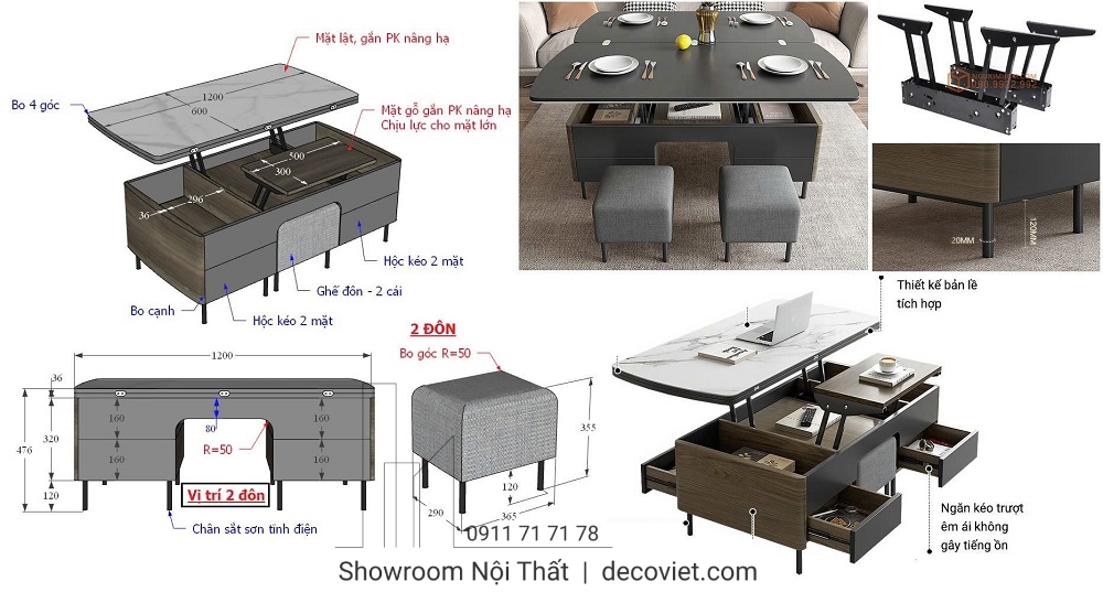 bàn sofa hiện đại