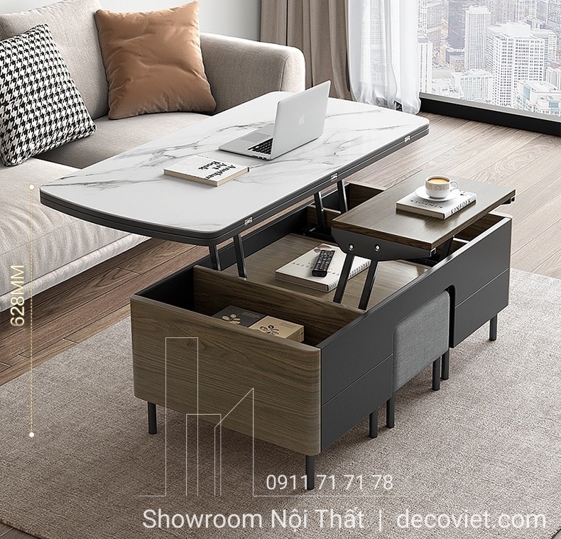 bàn trà thông minh mặt đá