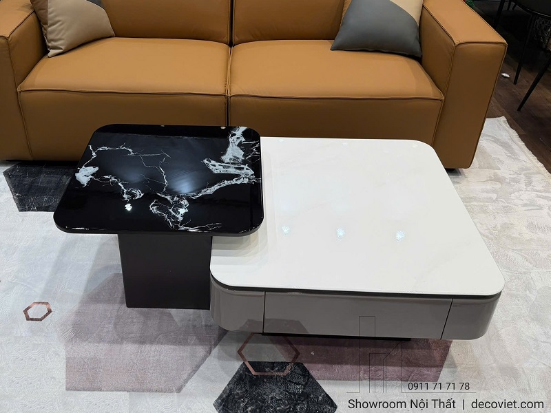 Bàn trà đôi vuông nhập khẩu 451S thiết kế hiện đại cho phòng khách