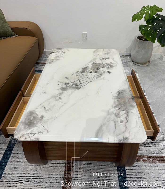 bàn sofa gỗ có ngăn kéo tiện lợi phong cách hiện đại