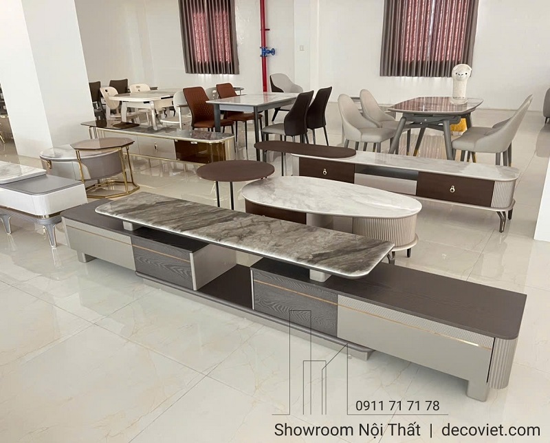 bộ bàn trà phòng khách đồng bộ kệ tivi nhập khẩu