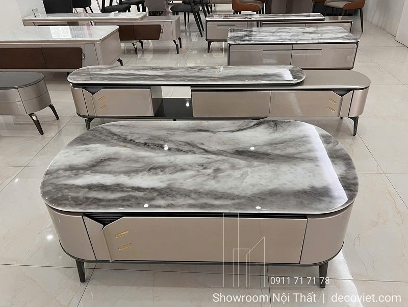 bộ bàn sofa kệ tivi nhập khẩu cho phòng khách