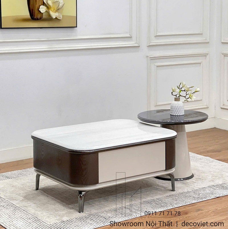 Bàn trà mặt đá đẹp 430S nhập khẩu cao cấp cho phòng khách hiện đại
