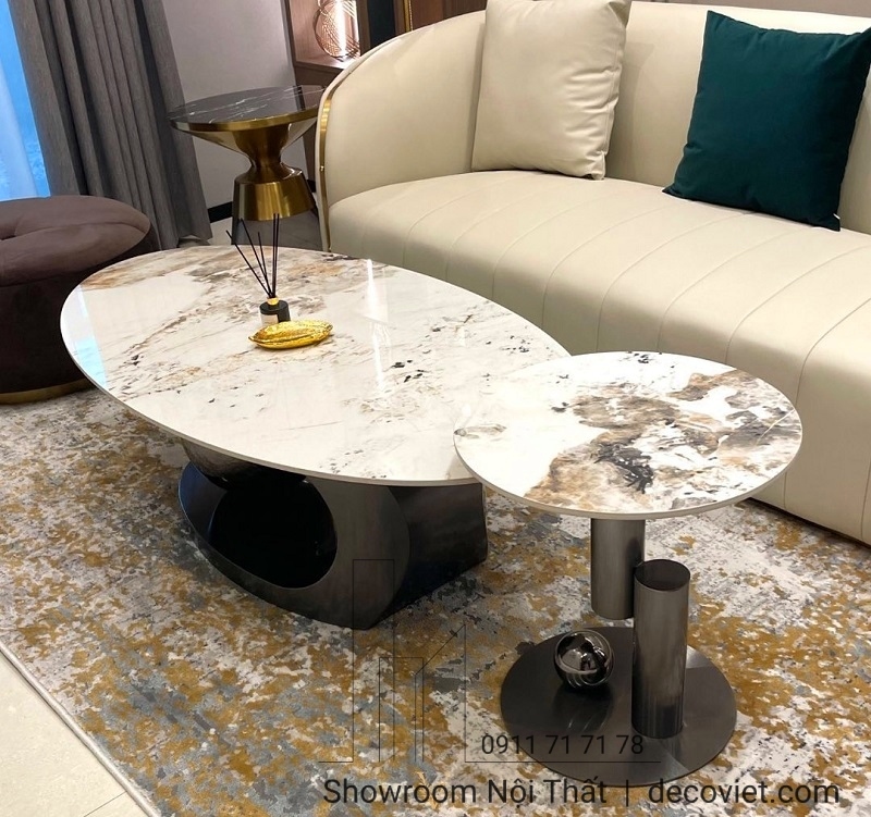 bàn trà mặt đá hiện đại