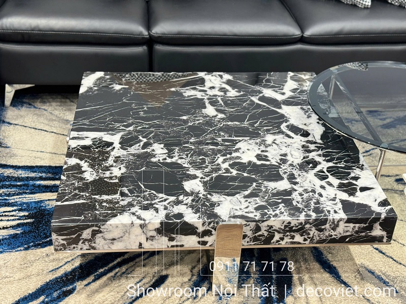 bàn trà mặt đá marble