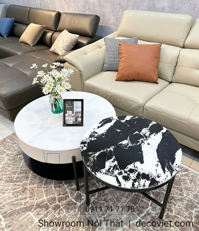 bàn trà đôi mặt đá cao cấp