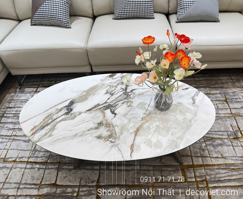 bàn sofa mặt đá hiện đại