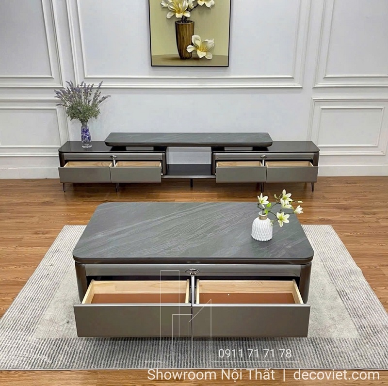 bàn trà mặt đá hiện đại
