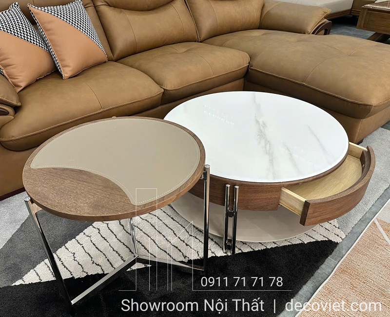 bàn trà tròn hiện đại