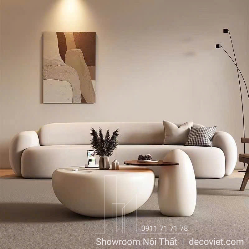 bàn trà đôi tròn hiện đại