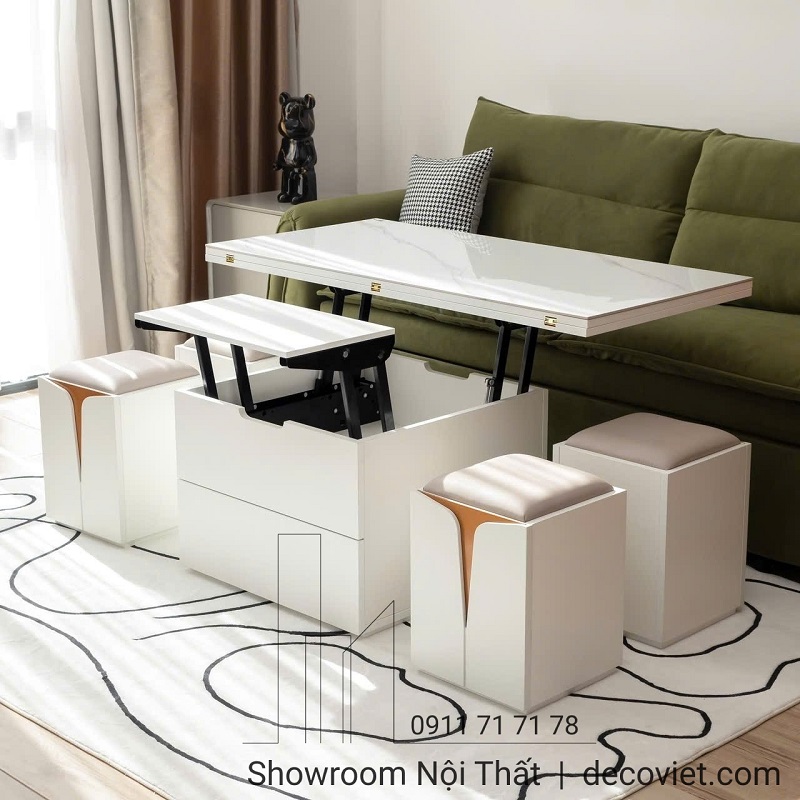 bàn trà thông minh kết hợp bàn ăn
