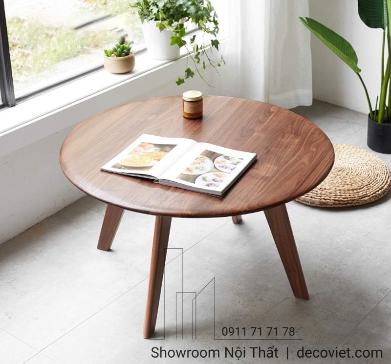 bàn sofa tròn gỗ