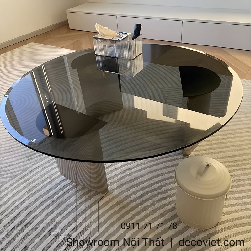 bàn sofa mặt kính cường lực