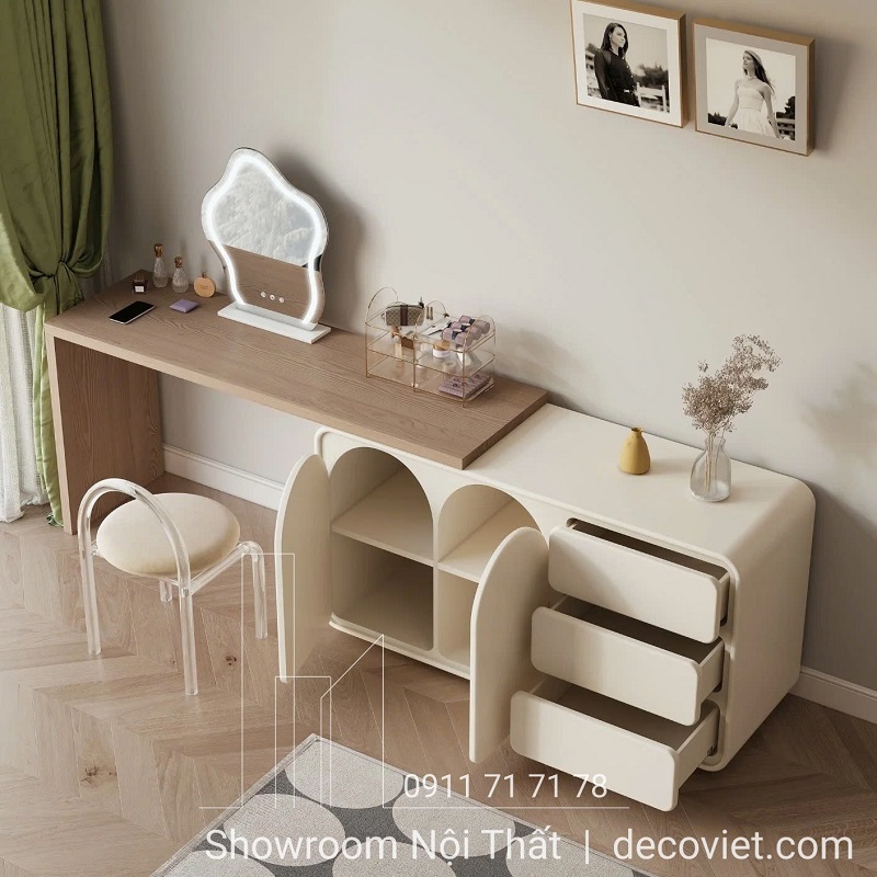 bàn trang điểm gỗ công nghiệp