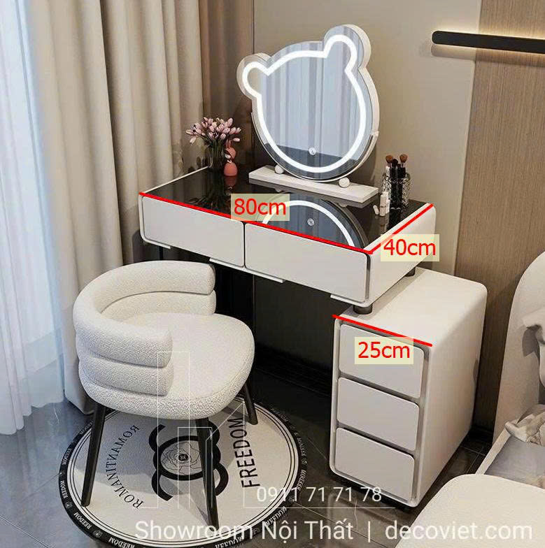bàn trang điểm hiện đại cho phòng ngủ nhỏ