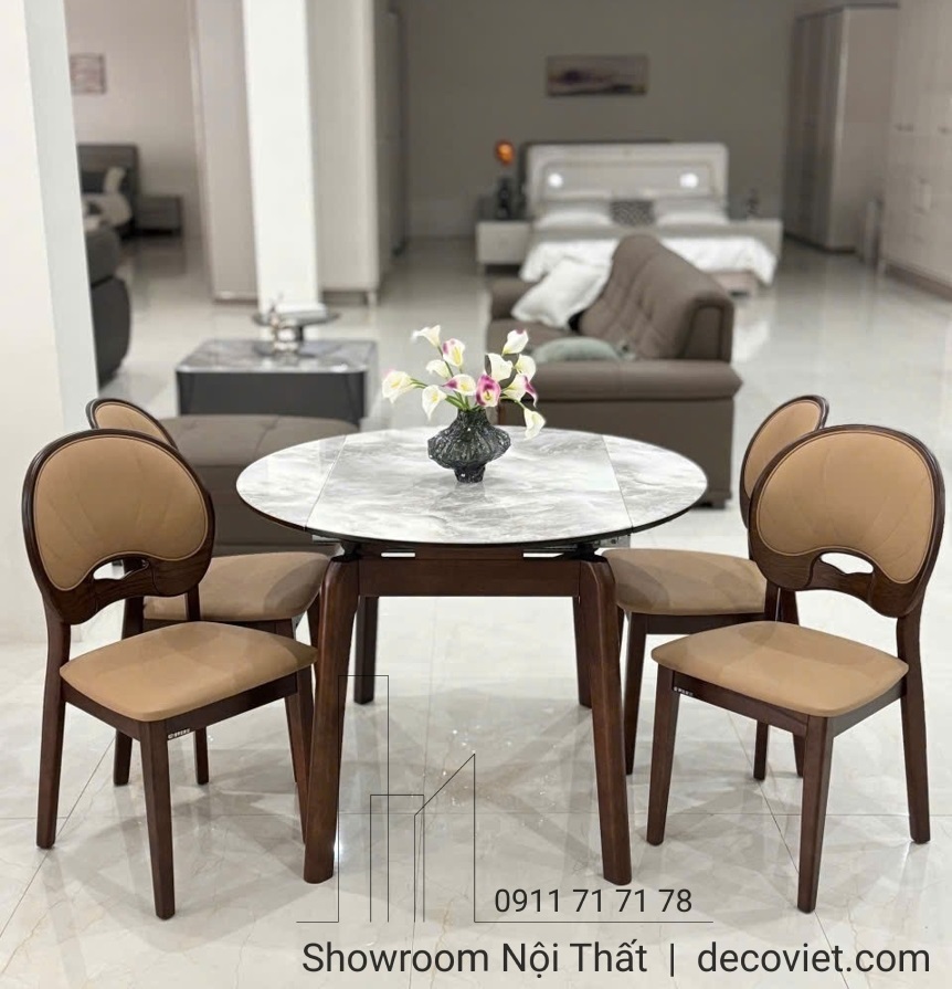 Bàn ăn tròn thông minh thiết kế hiện đại, phù hợp chung cư nhỏ
