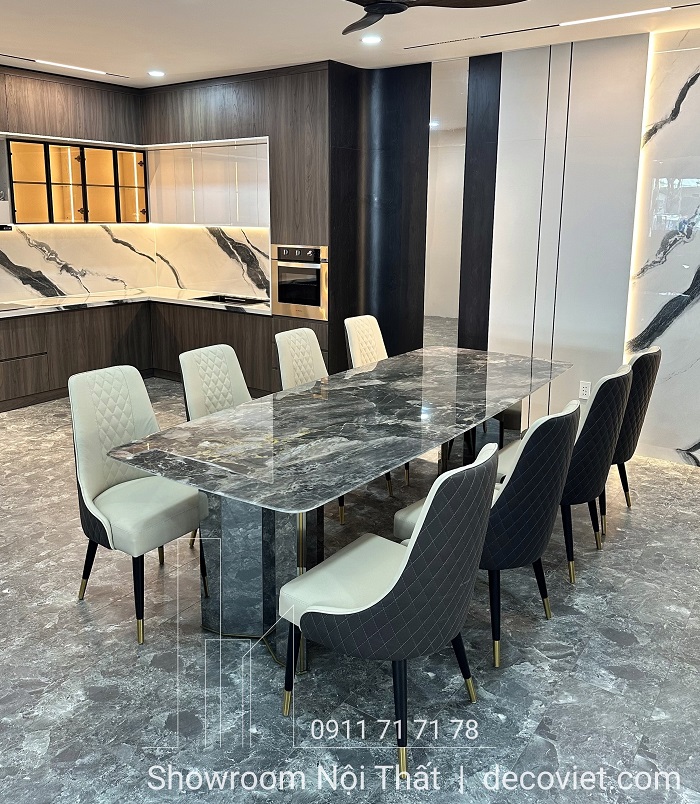 bộ bàn ăn 10 ghế nhập khẩu