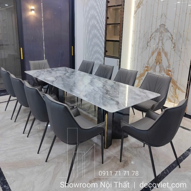 bộ bàn ăn 10 ghế hiện đại